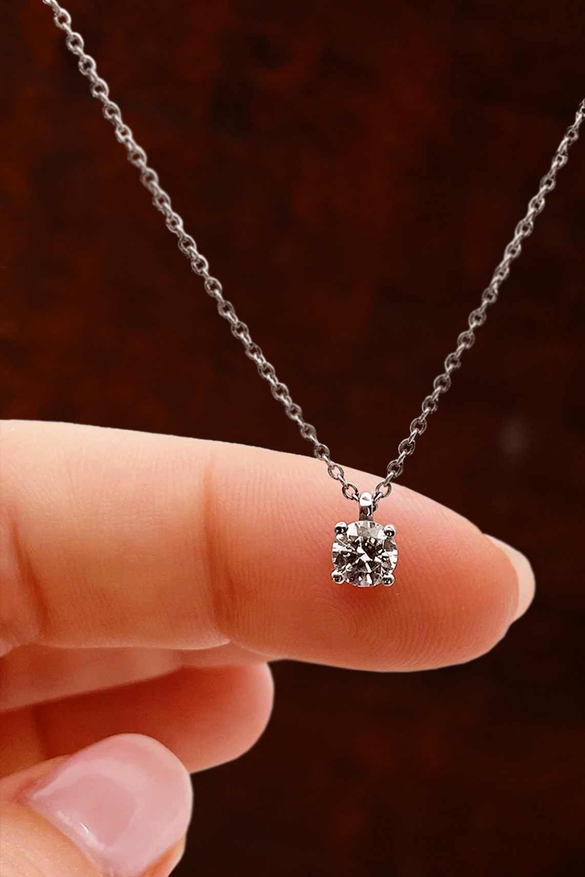 Colgante diamante solitario