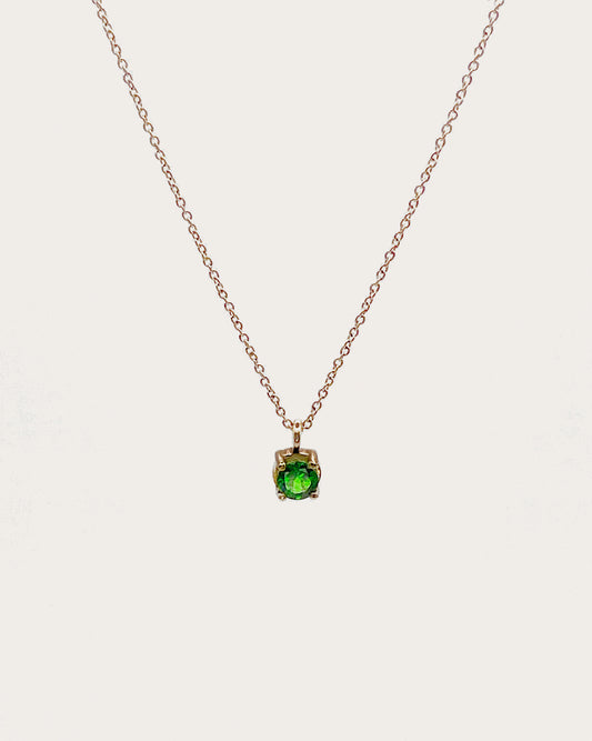 COLGANTE CON ESMERALDA SOLITARIO