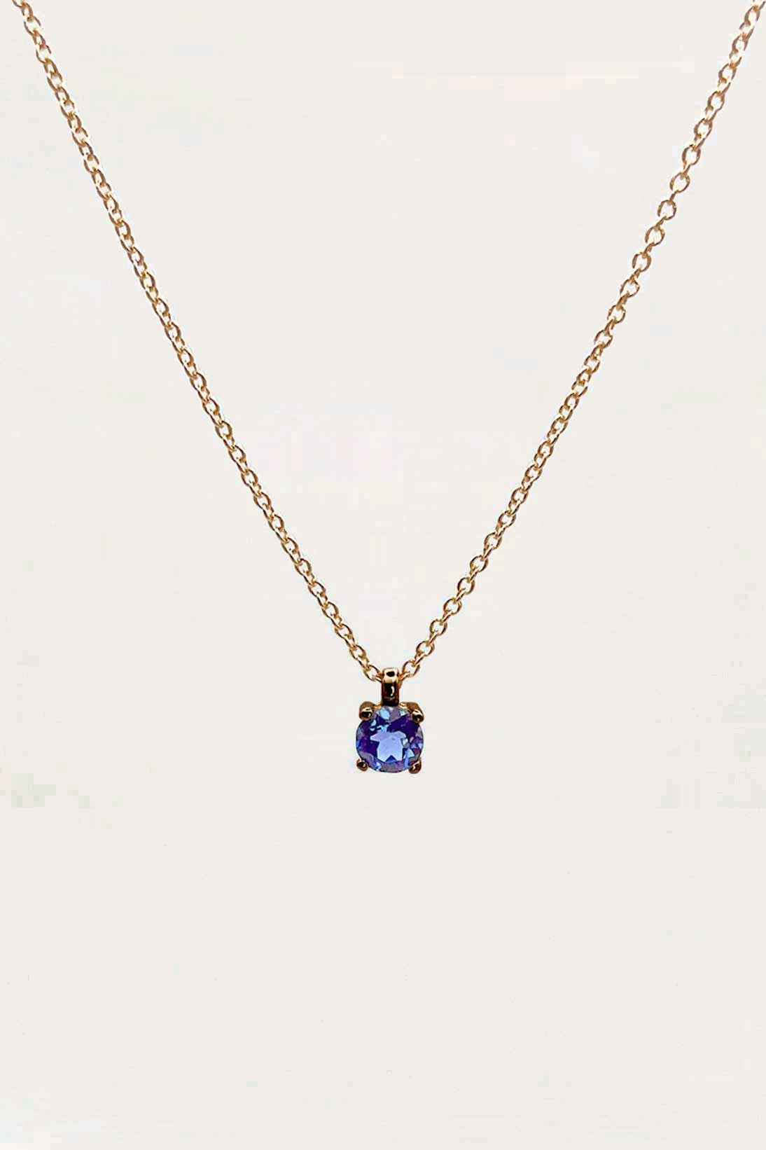 Colgante zafiro azul